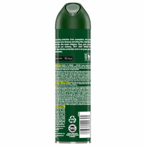 OFF! Deep Woods Insect Repellent V, Outdoor Mosquito, Tick & Fly Spray, 9 oz Perspective: back