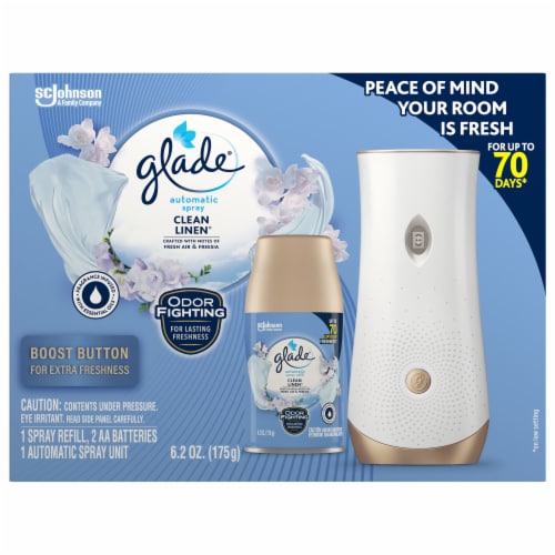Glade® Automatic Spray Clean Linen Starter Kit Perspective: back