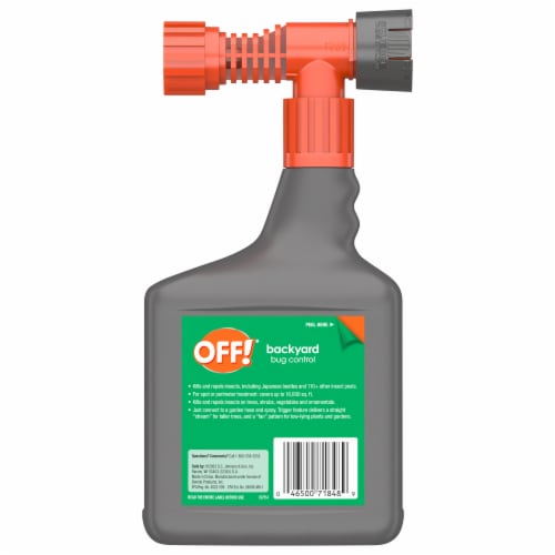 OFF! Backyard Bug Control Pretreat, Insect Control Treatment with Hose Spray, 32 oz Perspective: back