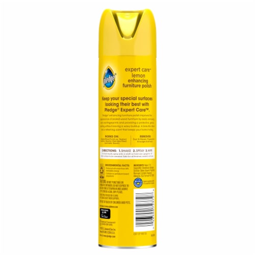 Pledge® Expert Care™ Lemon Enhancing Polish Spray Perspective: back