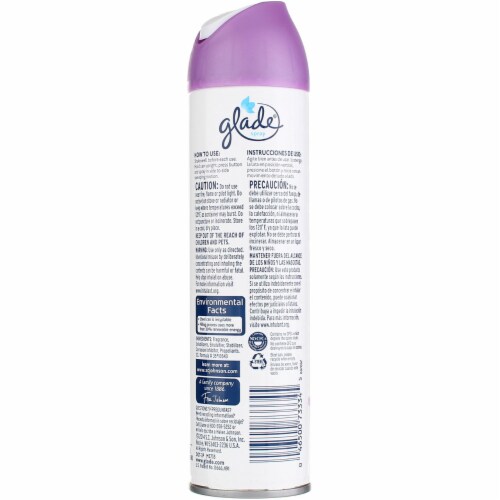 Glade Lavender & Vanilla Spray Perspective: back