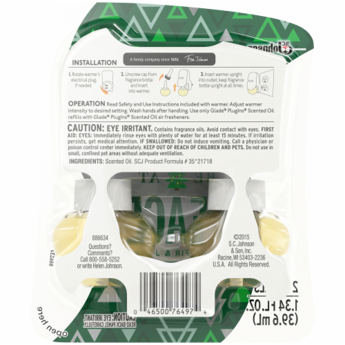 Glade Holiday Plug In Scented Oil Perspective: back