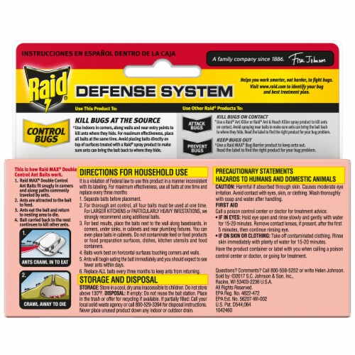 Raid® Max Double Control Ant Baits Perspective: back