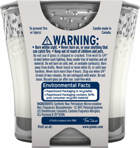 Glade® Jar Candle Alluring Sheer Vanilla Embrace® Perspective: back