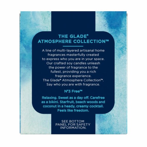 Glade Candle No. 3 Coconut And Beach Woods Perspective: back