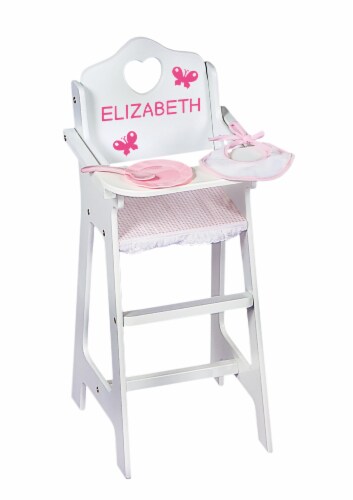 White doll high chair cheap