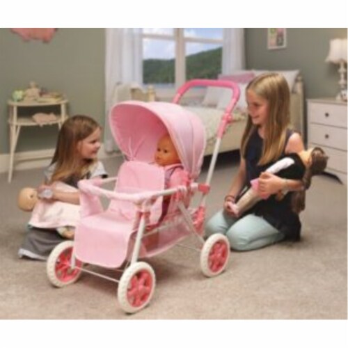 Double Front-to-Back Doll Stroller Perspective: back