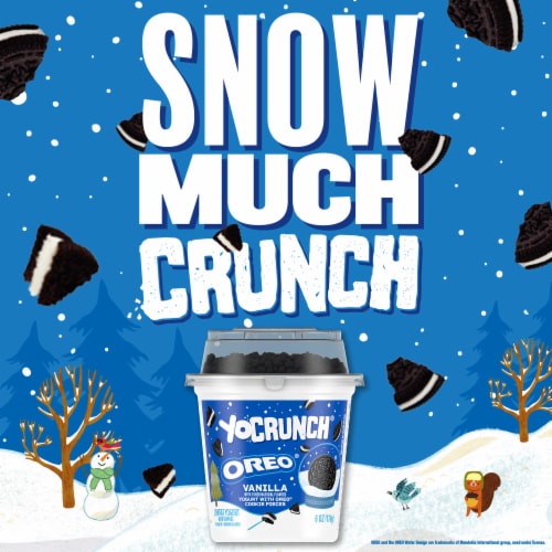 YoCrunch Low Fat Vanilla with Oreo Yogurt Cup Perspective: back