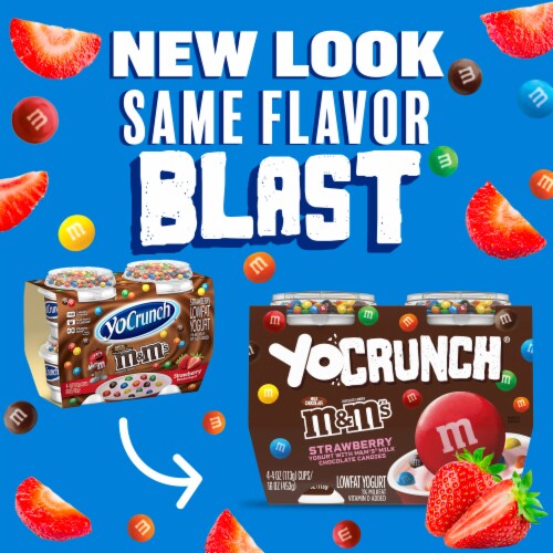 YoCrunch Strawberry Low Fat Yogurt Cups with Mini M&Ms(R) Perspective: back