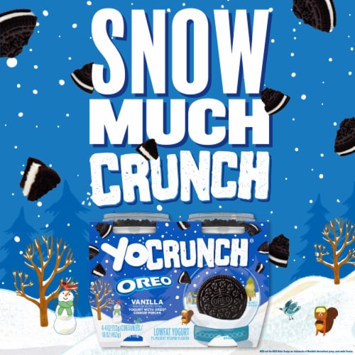 YoCrunch Vanilla Low Fat Yogurt Cups with OREO(R) Cookie Pieces Perspective: back