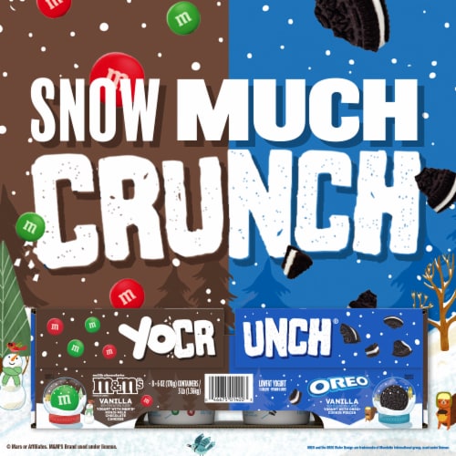 YoCrunch® Cookies 'n Cream Oreo & M&Ms Vanilla Yogurt Cups Perspective: back