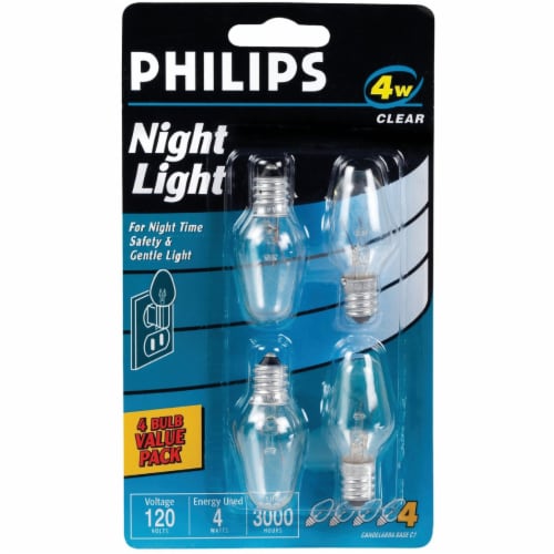Philips 4-Watt Incandescent Nightlight Bulbs - Clear Perspective: back