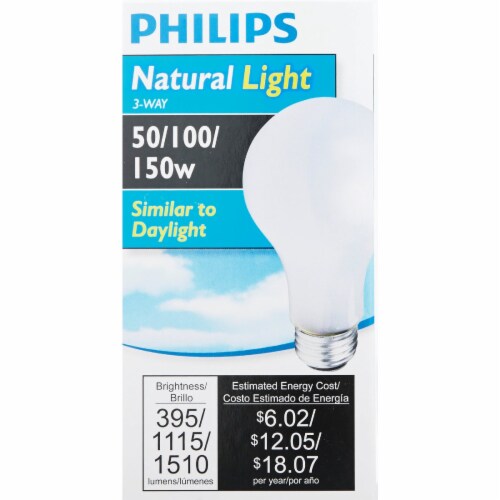 Philips 50/100/150-Watt 3-Way Natural Light Bulb Perspective: back