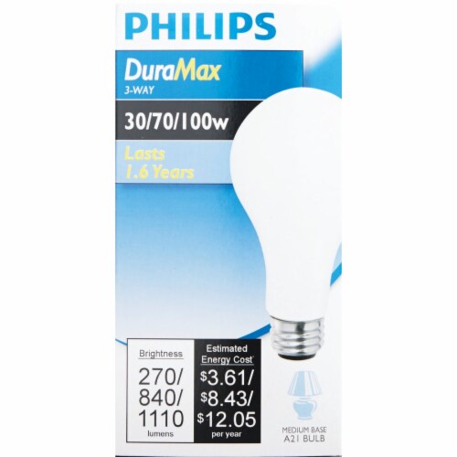 Philips 30/70/100-Watt 3-Way Medium Base A21 Light Bulb Perspective: back