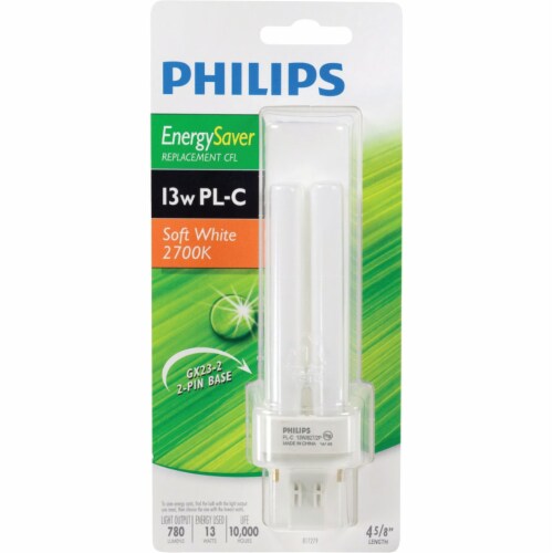13-Watt Equivalent CFLNI PL-S (GX23) Energy Saver (Non-Integrated) 2-Pin Light Bulb Soft White (2700K) 13-Watt Equivalent CFLNI PL-S (GX23) Energy Saver (Non-Integrated) 2-Pin Light Bulb Soft White (2700K)