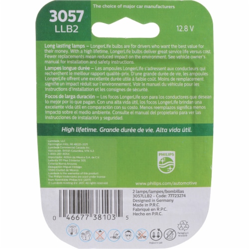 Philips LongerLife Miniature 3057LLB2 Perspective: back