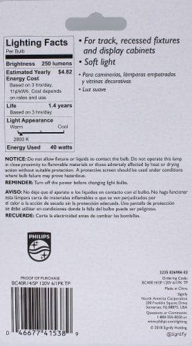 Philips 40-Watt R14 Incandescent Spot Light Bulb Perspective: back