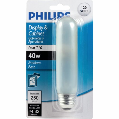Philips 40-Watt T10 Tube Incandescent Light Bulb Perspective: back