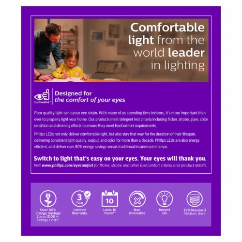 Philips 13.5-Watt (100-Watt) A19 LED Light Blulbs Perspective: back