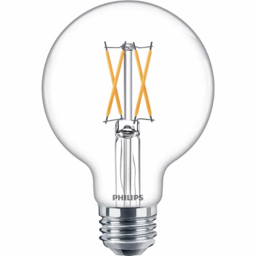 Philips 5.5-Watt (60-Watt) Medium Base Globe G25 LED Light Bulbs Perspective: back