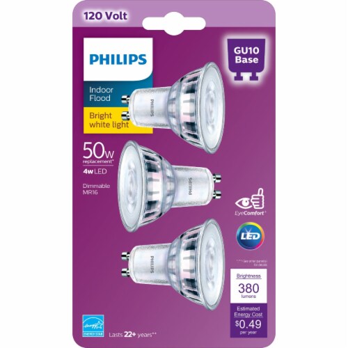 Philips 4-Watt (50-Watt) GU10 Base MR16 Indoor LED Floodlight Bulbs Perspective: back