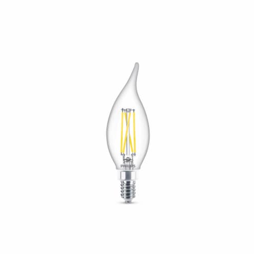 Philips 5-Watt (60-Watt) Ba11 Candle LED Dimmable Flicker Free Light Bulb - Daylight (5000K) Perspective: back