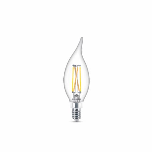 Philips 3.5-Watt (40-Watt) BA11 Candelabra Base Dimmable LED Light Bulbs Perspective: back