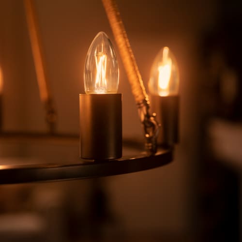Philips 3.3-Watt (40-Watt) BA11 Candelabra Base LED Light Bulbs Perspective: back
