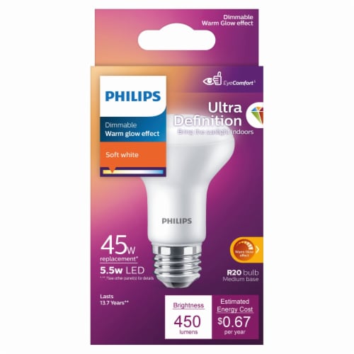 Philips 5.5-Watt (45-Watt) Medium Dimmable LED Light Bulbs, pk - Fry's Food