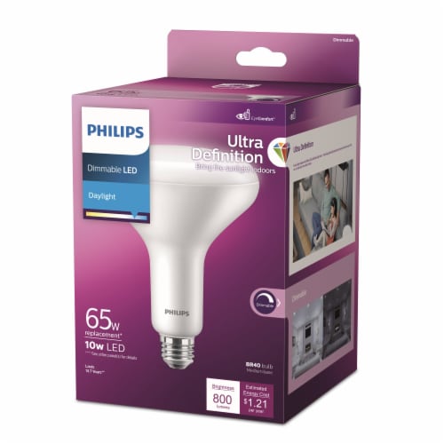 Philips 10-Watt (65-Watt) BR40 Indoor LED Flood Light Bulbs Perspective: back