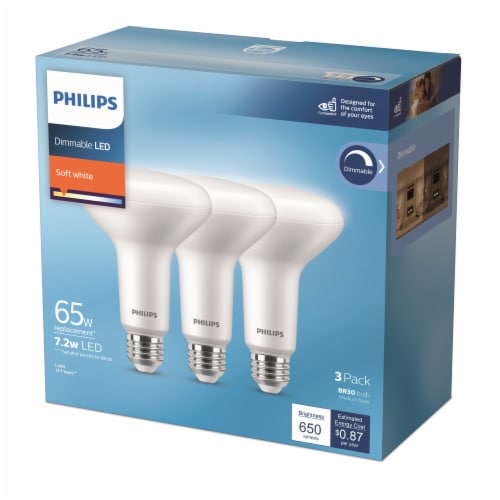 Philips 65-Watt Indoor LED Flood Light Bulbs Perspective: back
