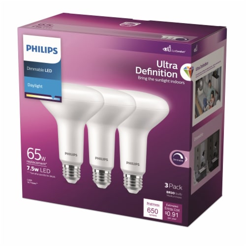 Philips 7.5-Watt (65-Watt) BR30 Indoor LED Flood Light Bulbs Perspective: back