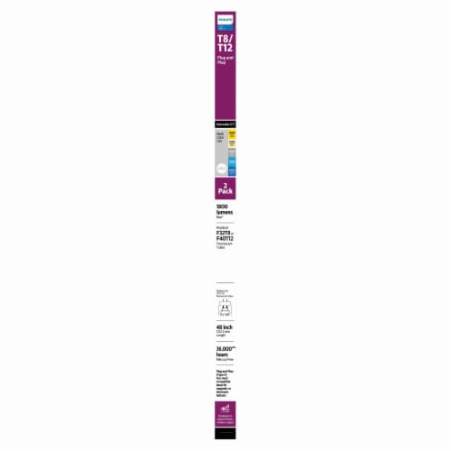 Philips 32 Watt 16- Watt Equiv T-8 Plug and Play Light Bulb Multi 5-CCT Light Bulb 3000K-6500K Perspective: back