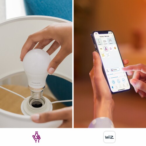 WIZ A19 Wi-F BLE Color LED Light Bulb Perspective: back