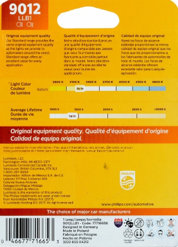 Philips LongerLife Bulb 9012LLB1 Perspective: back
