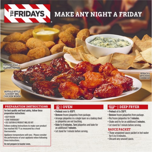 TGIF Cream Cheese Stuffed Jalapeno Poppers Frozen Snacks with Raspberry Habanero Dip Perspective: back