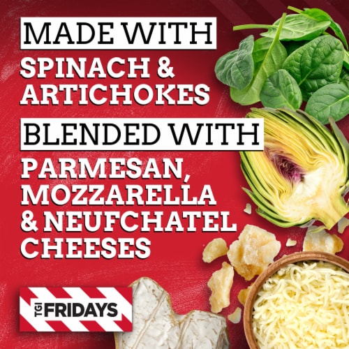 TGIF Spinach & Artichoke Cheese Dip Value Pack Frozen Snack Perspective: back