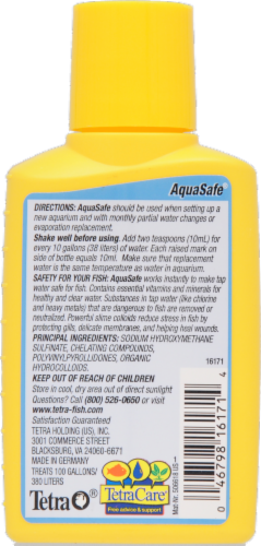 Tetra AquaSafe Aquarium Conditioner, 3.38 fl oz Perspective: back