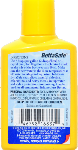 Tetra Bettasafe Water Conditioner Perspective: back