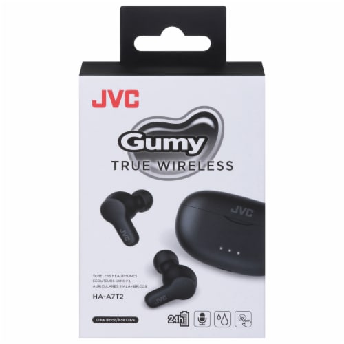 JVC Gumy Rue Wireless Earbuds - Olive Black Perspective: back