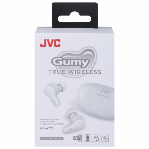 JVC Gumy Rue Wireless Earbuds - Coconut White Perspective: back
