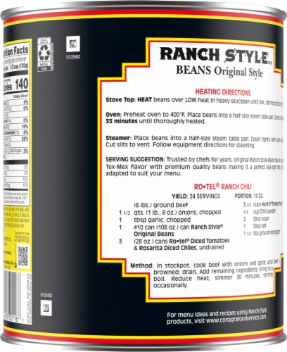 Ranch Style® Beans Perspective: back