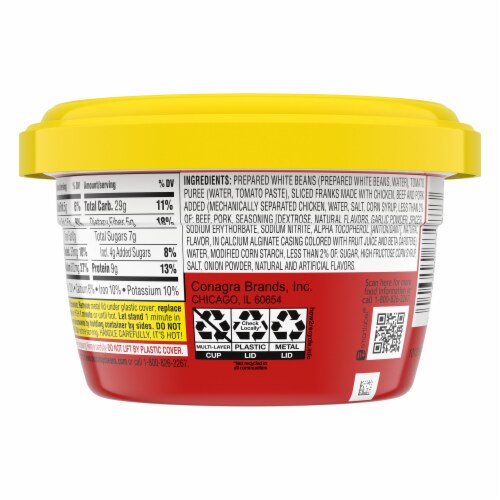 Van Camp's Beanee Weenee Original Flavor Microwavable Cup Perspective: back