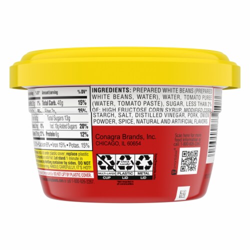 Van Camp's® Pork and Beans Microwavable Cup Perspective: back