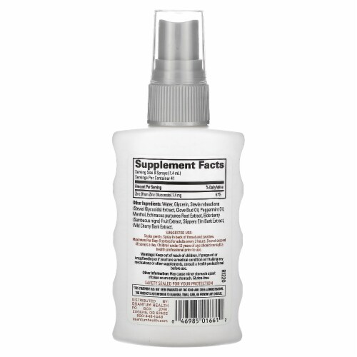 Quantum® TheraZinc® Spray Perspective: back