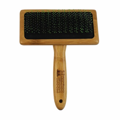 Soft Slicker Brush with Stainless Steel Pins/Large Perspective: back