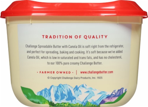 Challenge® Sea Salted Spreadable Butter with Canola Oil Tub Perspective: back