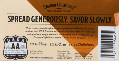 Danish Creamery Sea Salted European Style Butter Sticks Perspective: back