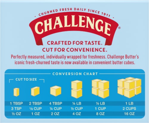 Challenge® Unsalted Butter Cubes Perspective: back