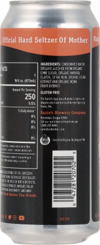 Suzie's Mule Hard Seltzer Perspective: back